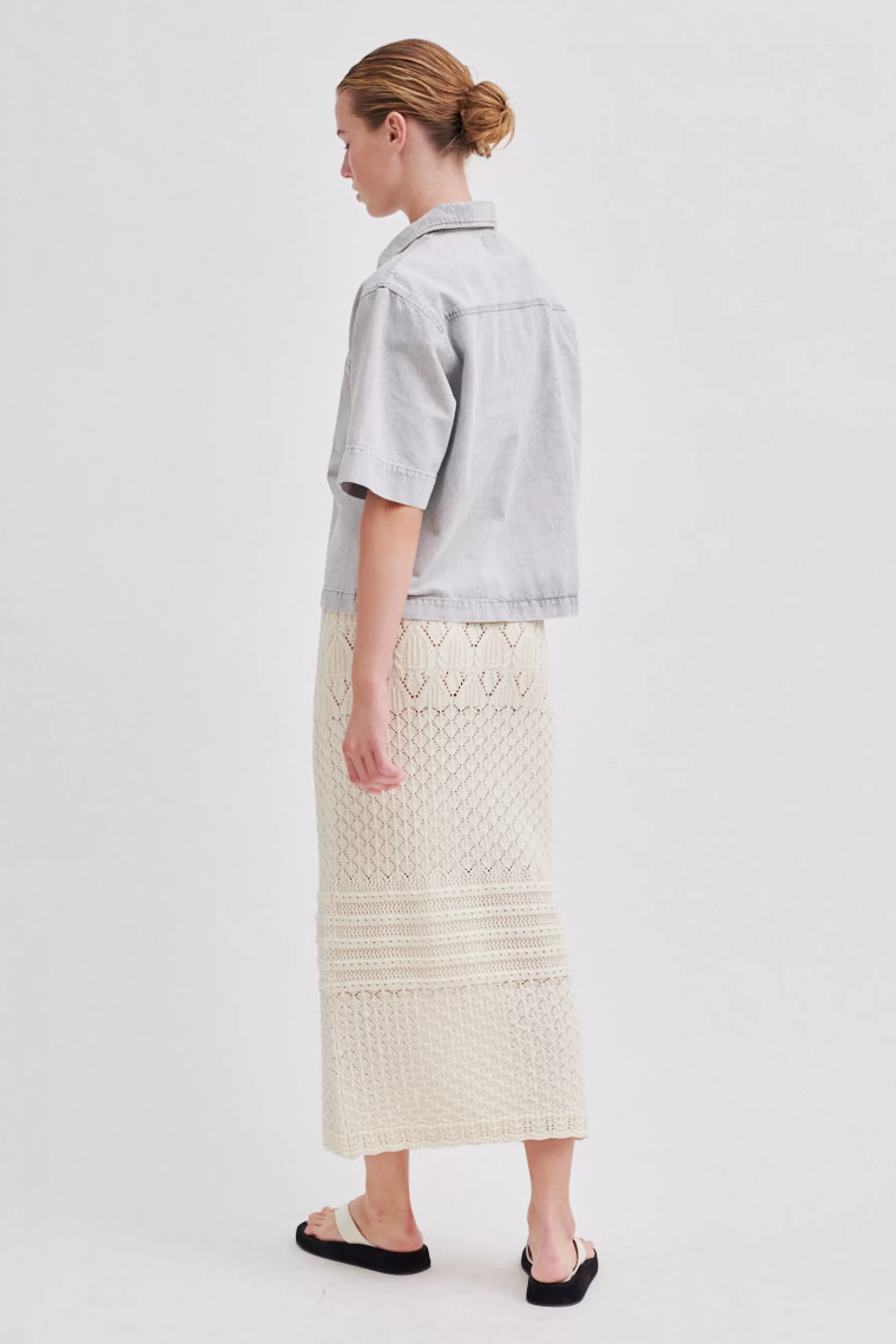 Second Female Röcke Und Shorts<Allora Knit Skirt Dark Chalk