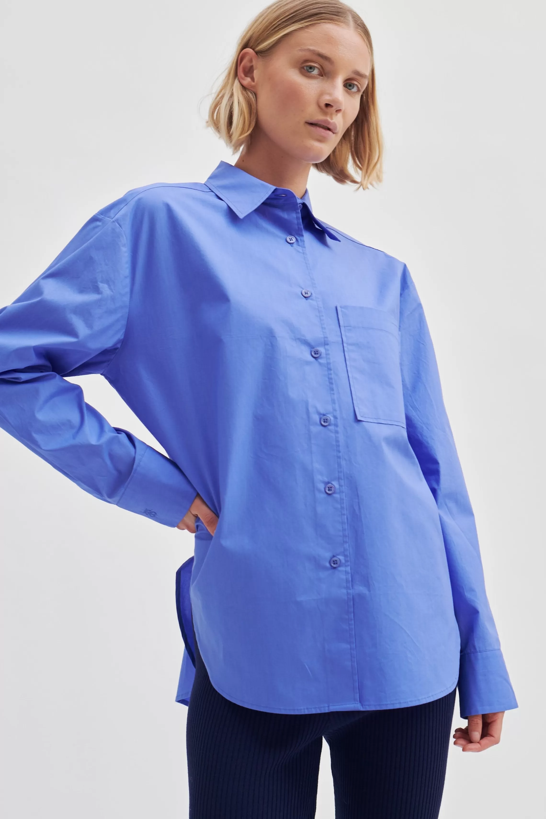 Second Female Hemden Und Blusen<Alulin Classic Shirt Amparo Blue