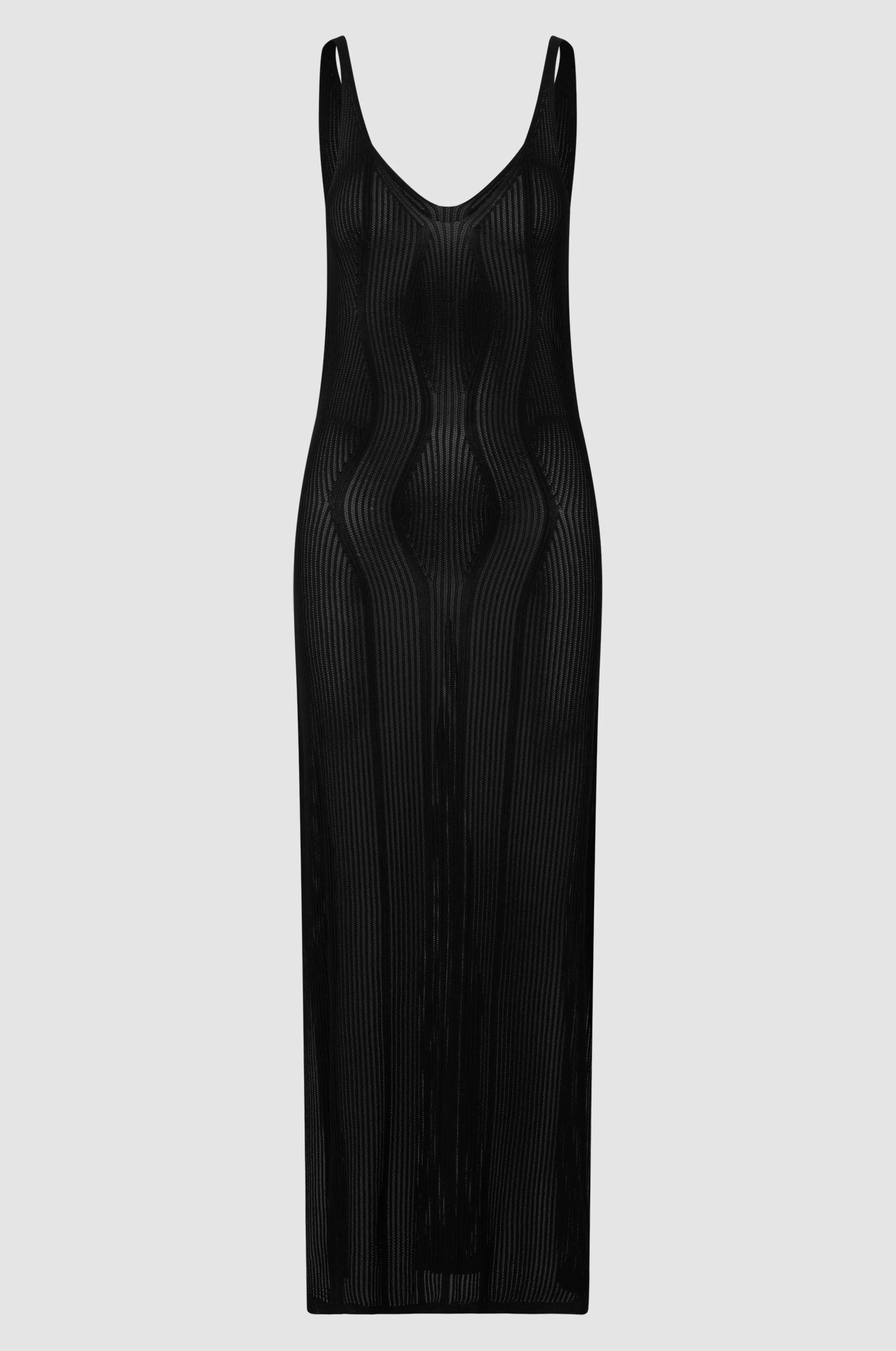 Second Female Kleider<Amalfi Knit Strap Dress Black