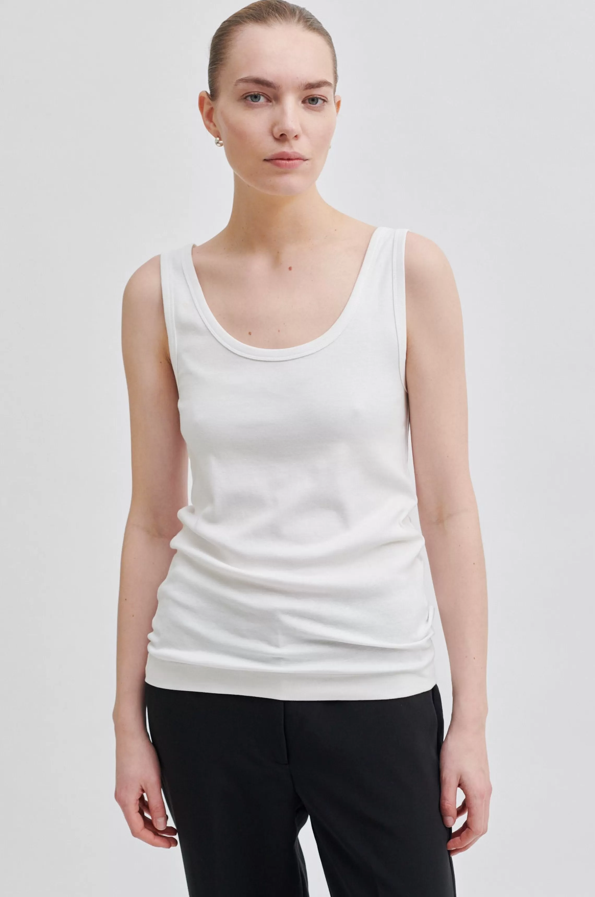 Second Female Tops Und T-Shirts<Ambra Tanktop White