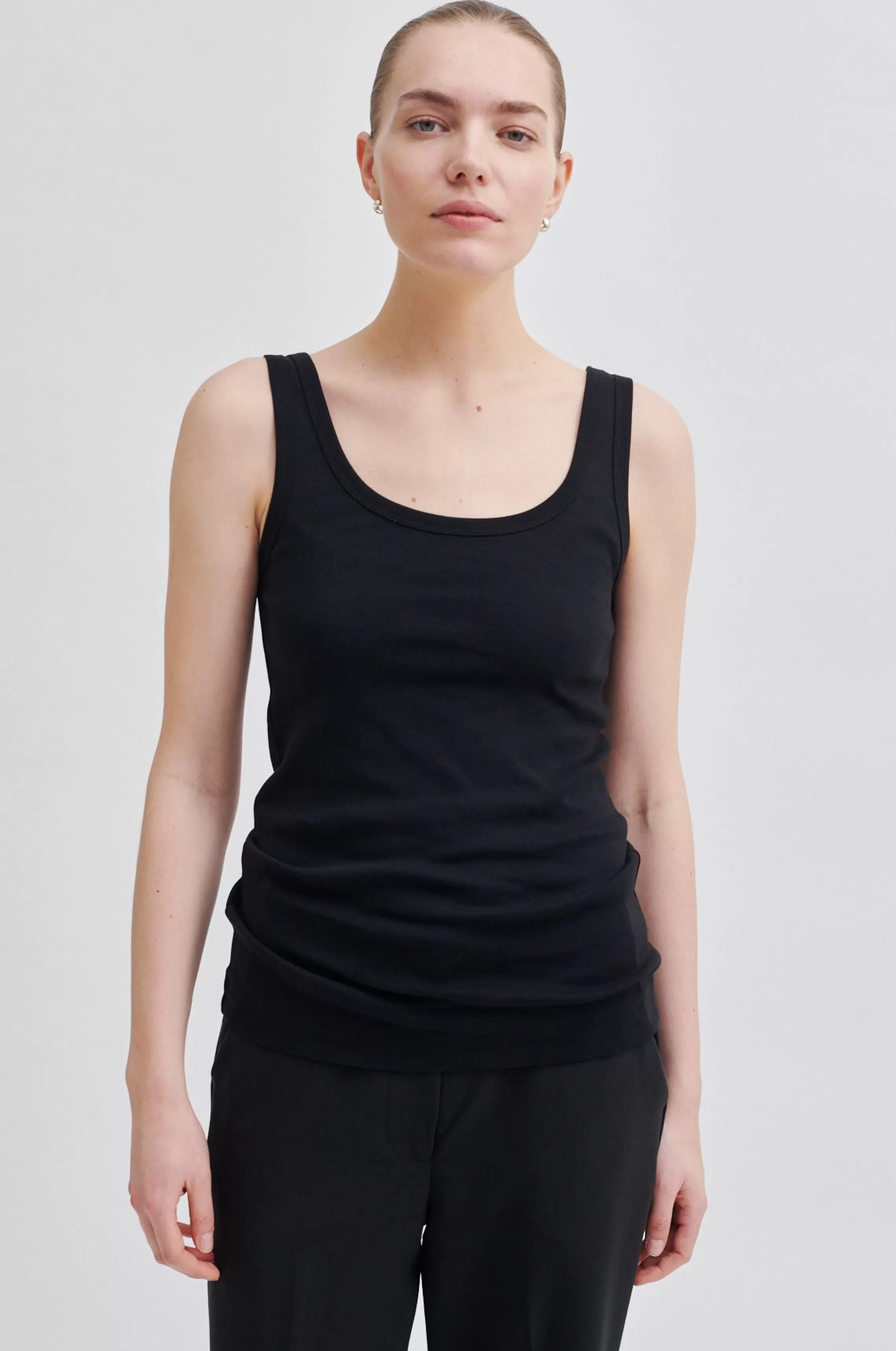 Second Female Tops Und T-Shirts<Ambra Tanktop Black