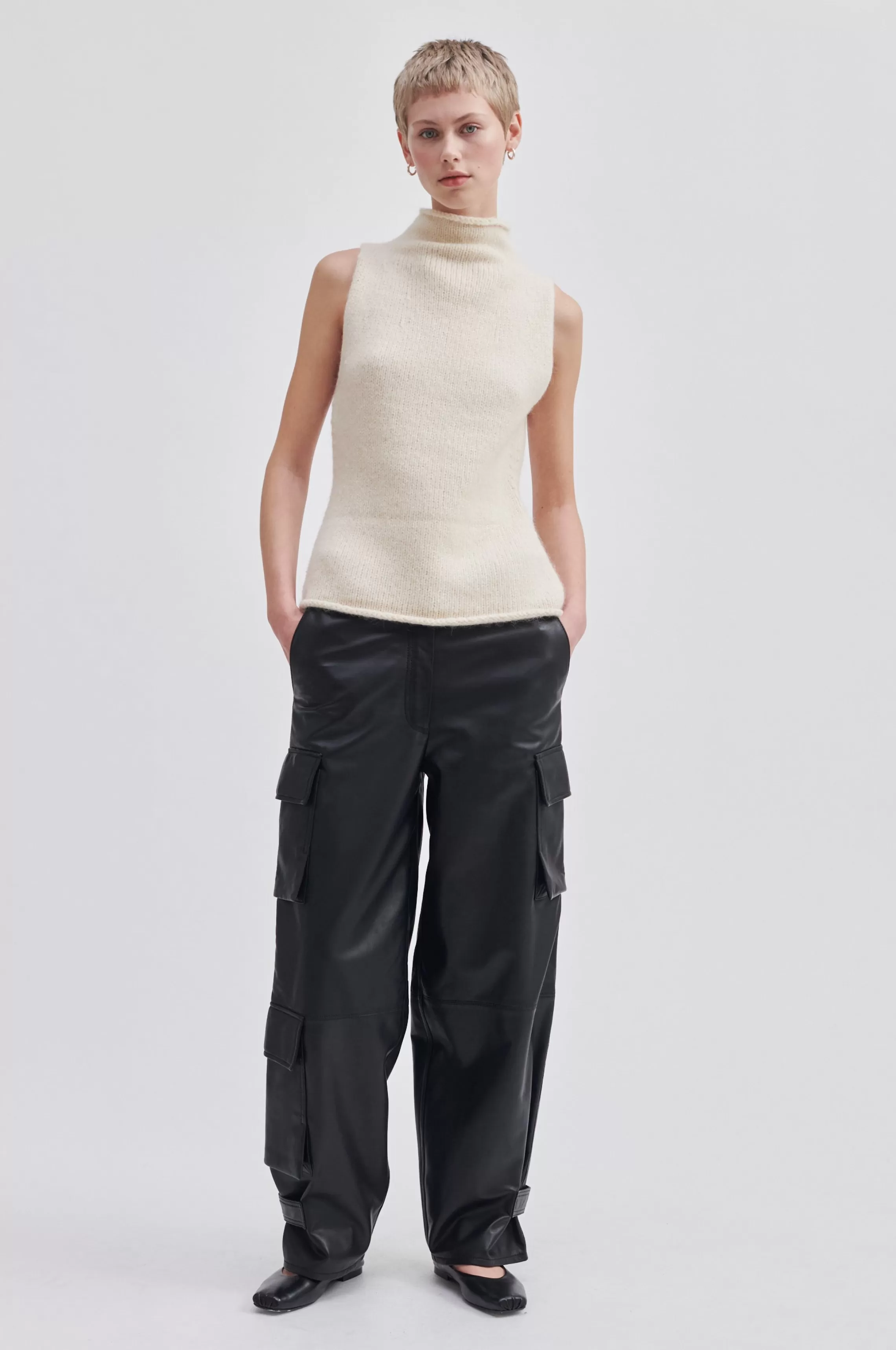 Second Female Hosen Und Jeans<Letho Leather Cargo Trousers