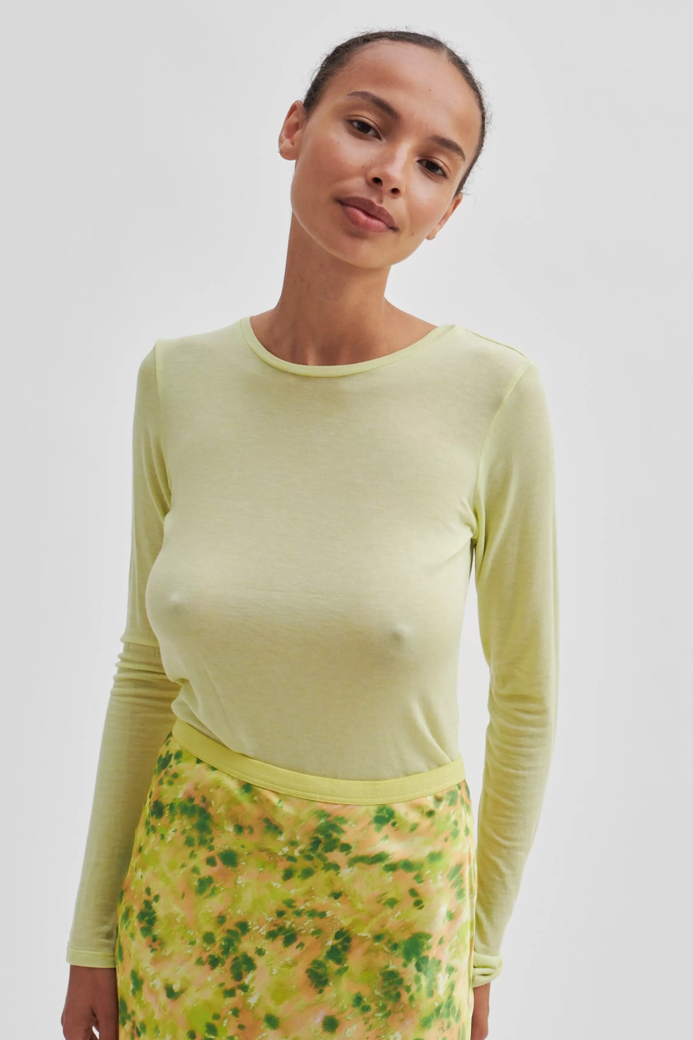 Second Female Tops Und T-Shirts<Matima O-Neck Tee Mellow Yellow