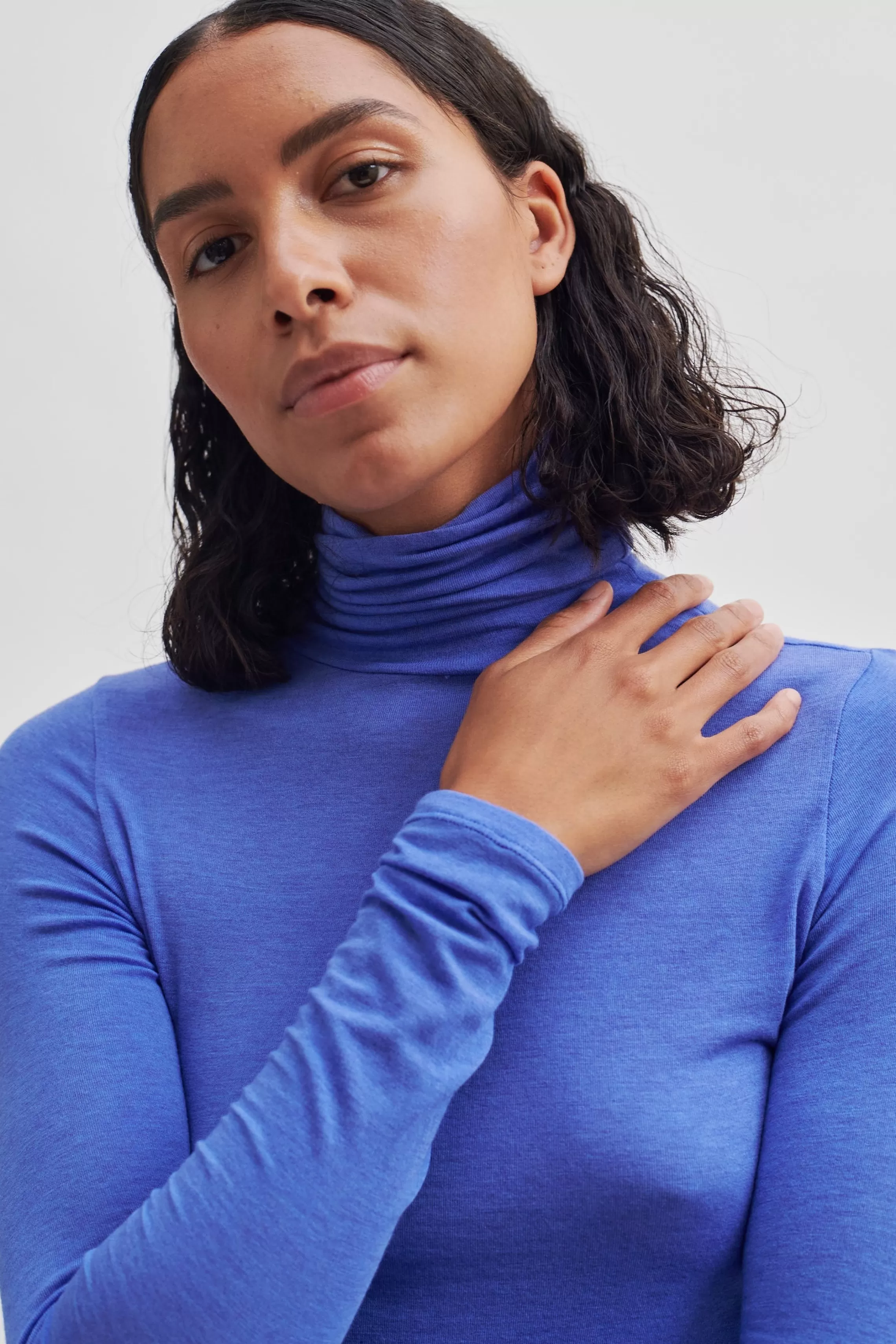 Second Female Tops Und T-Shirts<Matima T-Neck Tee Amparo Blue