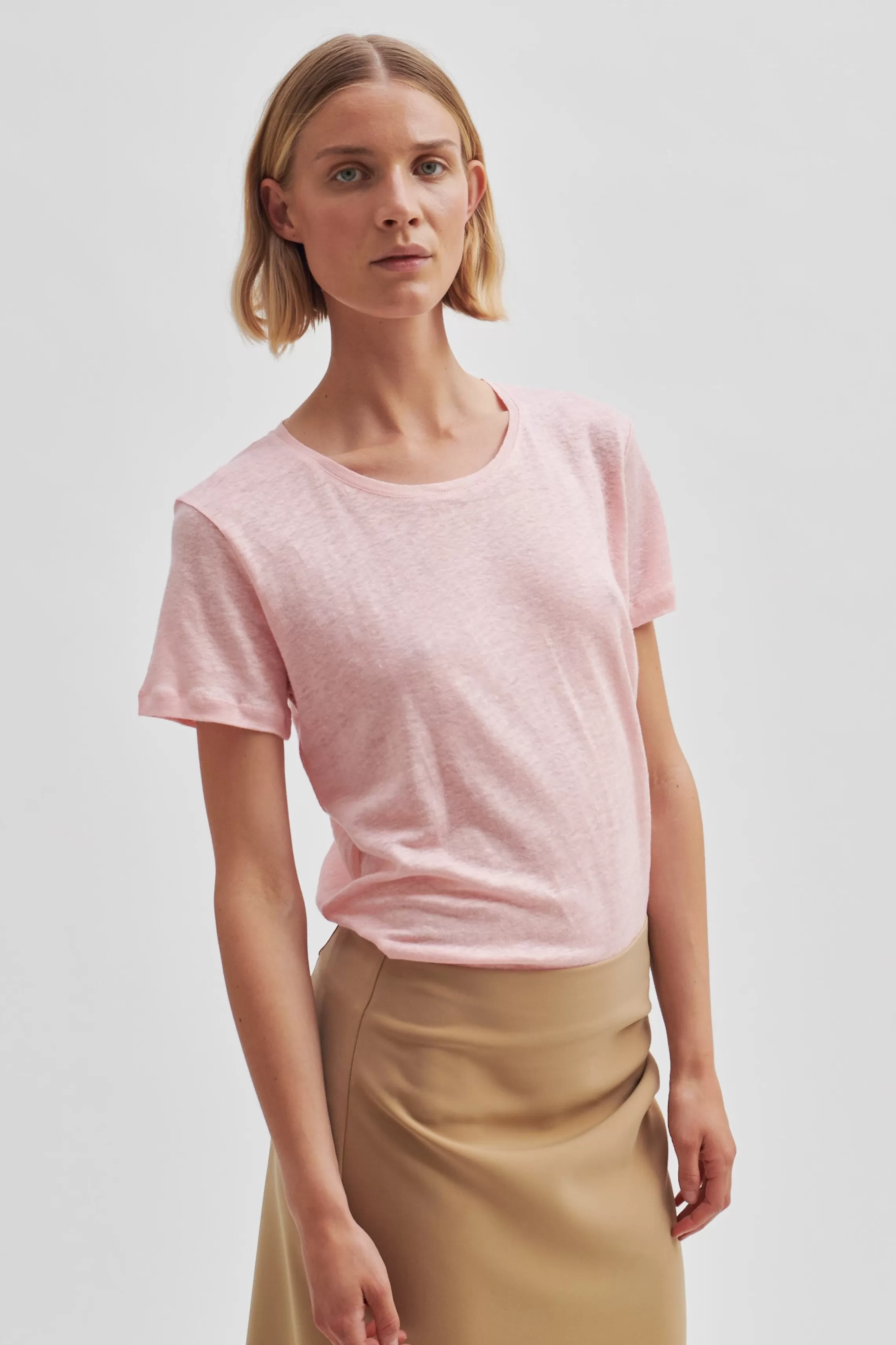 Second Female Tops Und T-Shirts<Peony O-Neck Tee Quartz Pink